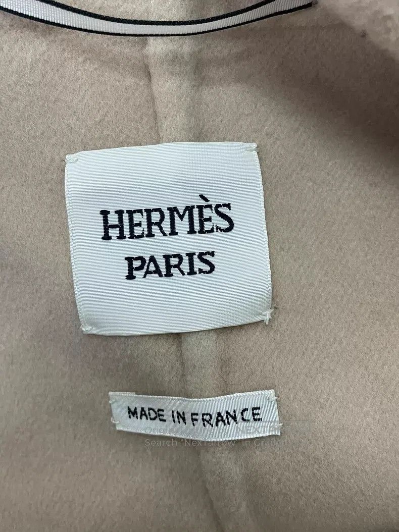 Hermes Hermes Chicken Yellow Color-Blocked Cashmere Overcoat, A B Size XS / US 0-2 / IT 36-38 - 4 Thumbnail
