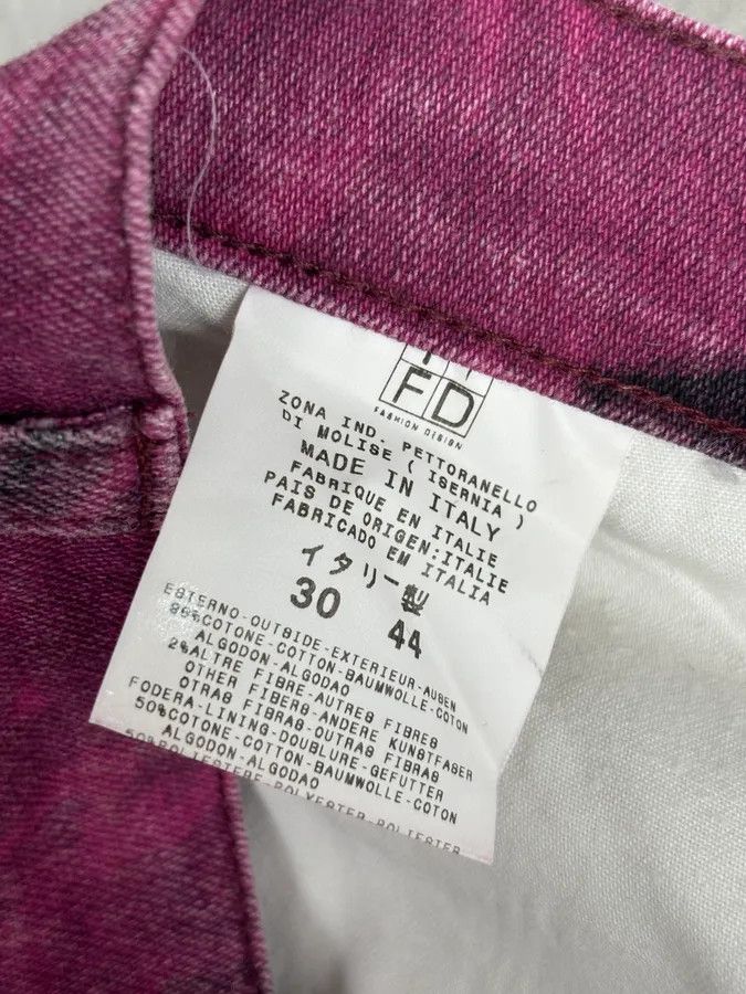 Just Cavalli 2000s Roberto Cavalli Purple Blossum Floral Pants Size 28" / US 6 / IT 42 - 13 Thumbnail