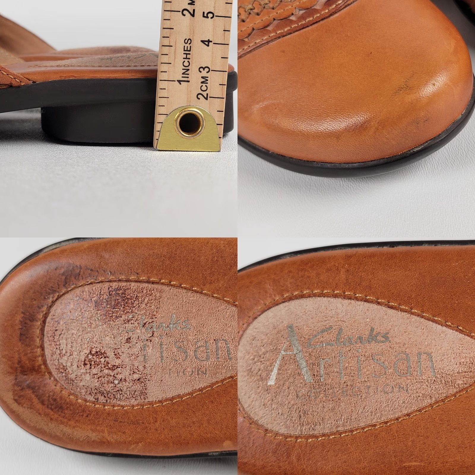 Clarks Clarks Artisan Leather Slip On Womens Brown Size 9 Leather Comfort Mule Size US 9 / IT 39 - 8 Thumbnail