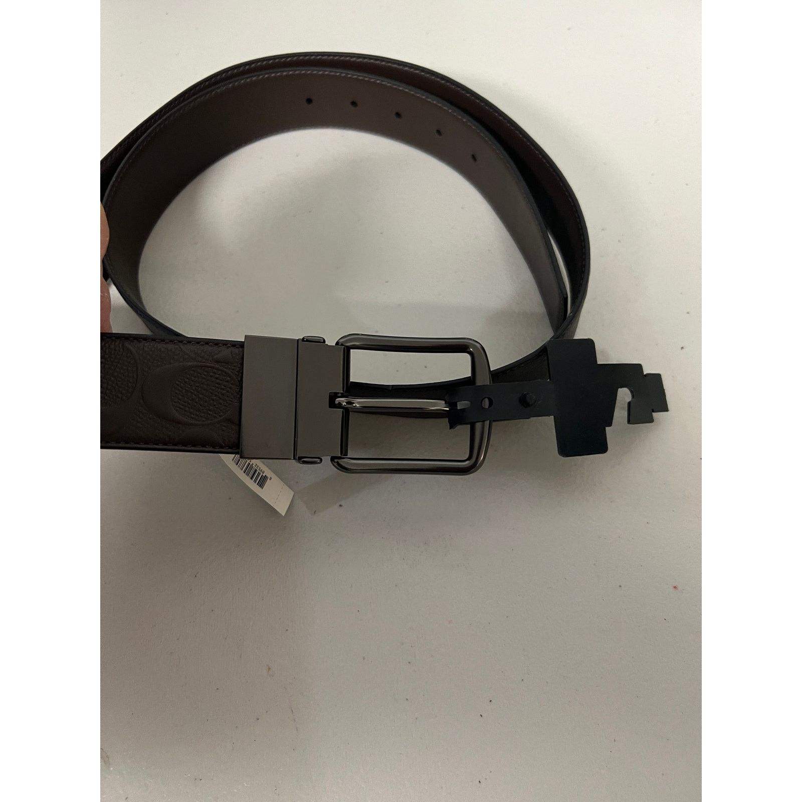 Coach Coach F55157 Harness Buckle Cut-To-Size Reversible Belt, 38 Size 38 - 7 Thumbnail