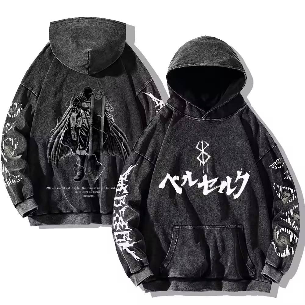 Japanese Brand × Vintage vintage y2k hoodie with gothic print Size US L / EU 52-54 / 3 - 1 Thumbnail