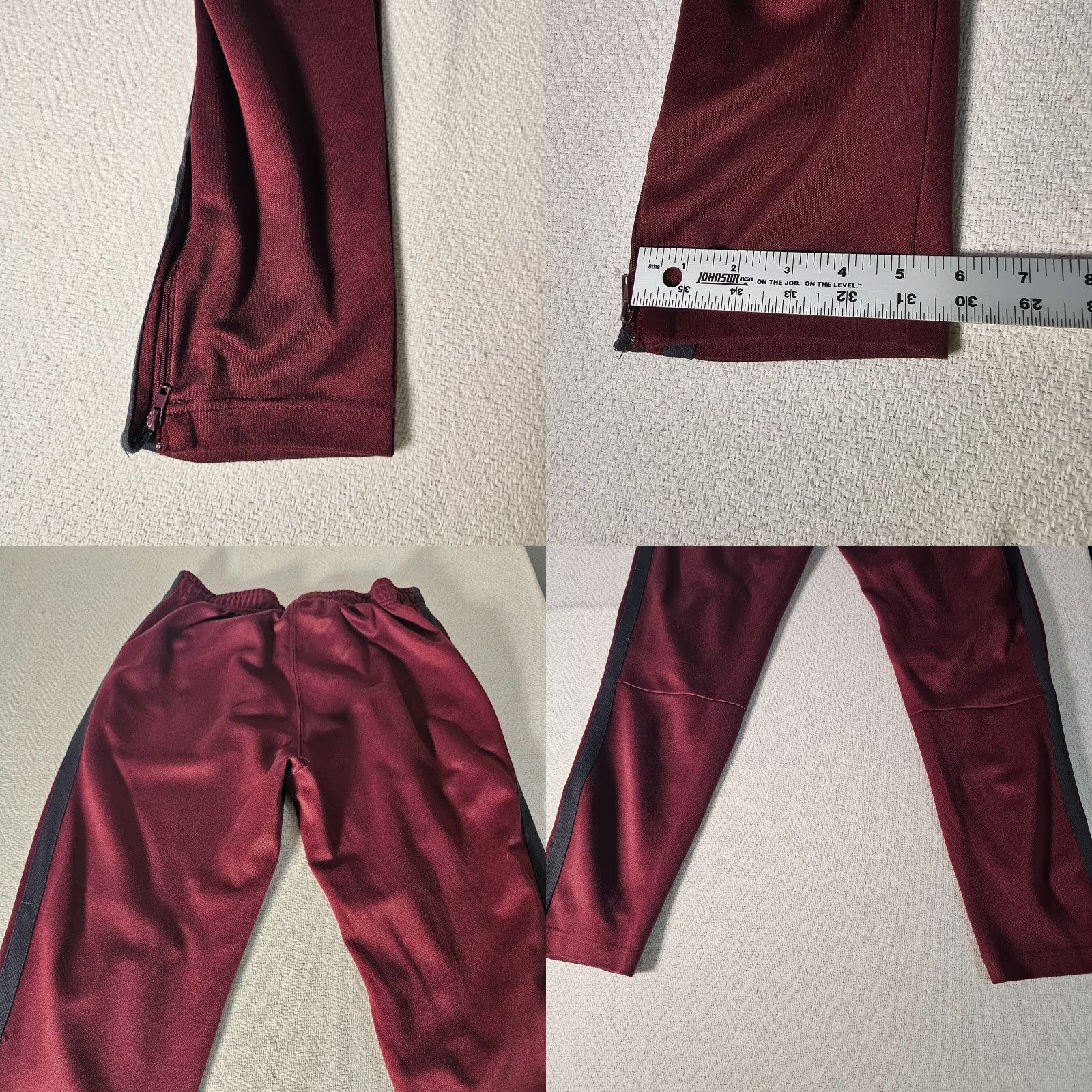 Vintage Aéropostale Pants Mens Large Red Pull On Drawstring Track Polyester Ankle Zip Size US 33 - 8 Thumbnail