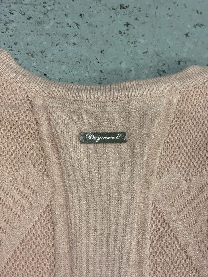Dsquared2 SS2019 Dsquared2 Pink Knit Laced Dress Size S / US 4 / IT 40 - 9 Thumbnail