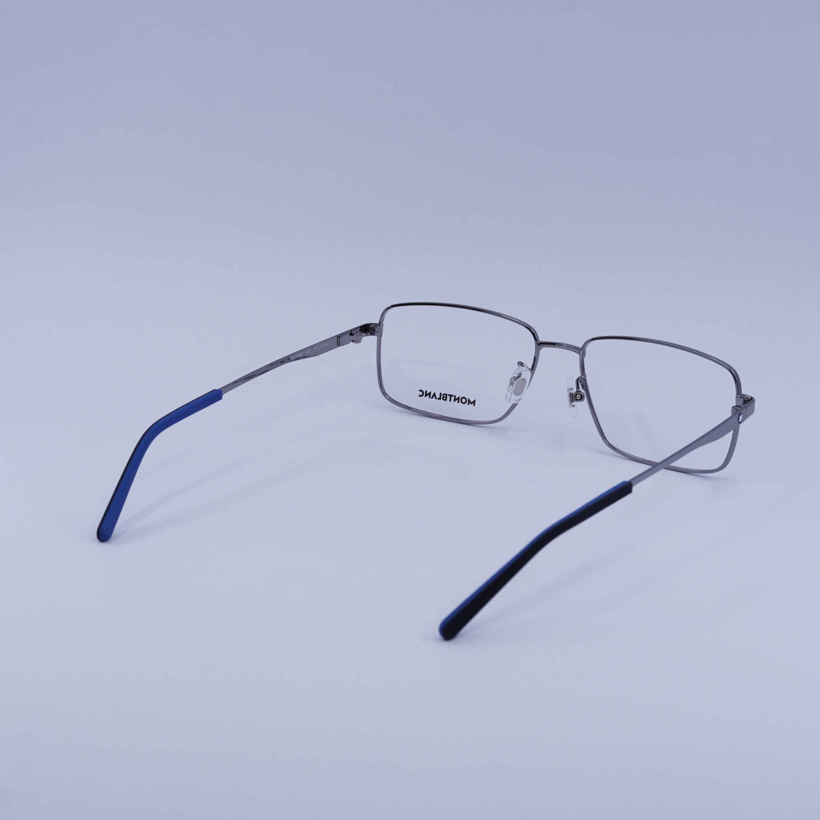 Montblanc Montblanc MB0108O 002 Eyeglasses Ruthenium 57mm Rectangle Size ONE SIZE - 3 Thumbnail