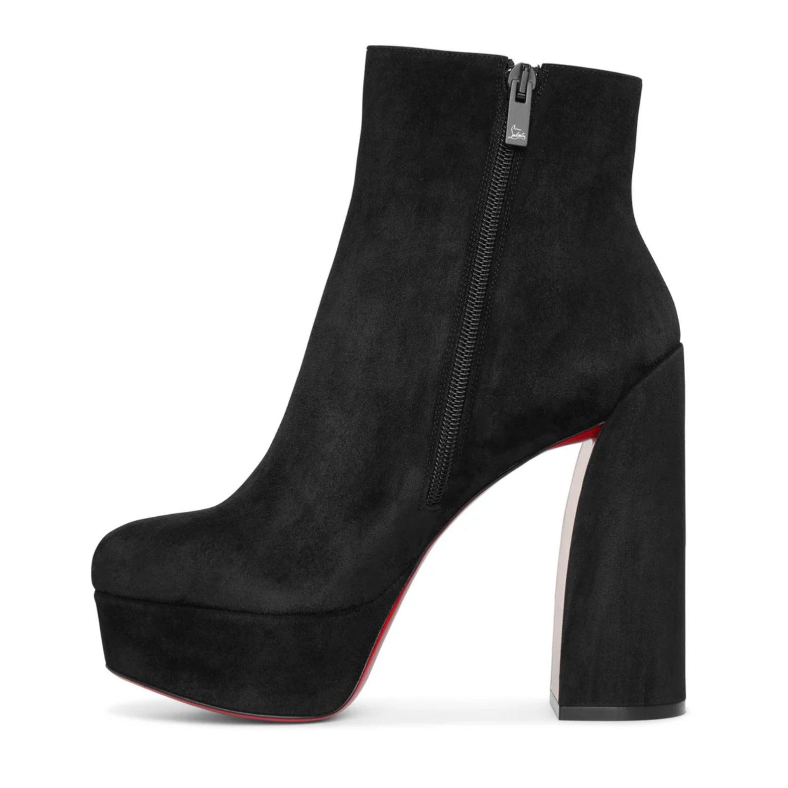Christian Louboutin Christian Louboutin Movida Booty 130 Black Suede Bootie 40.5 Size US 10.5 / IT 40.5 - 17 Thumbnail