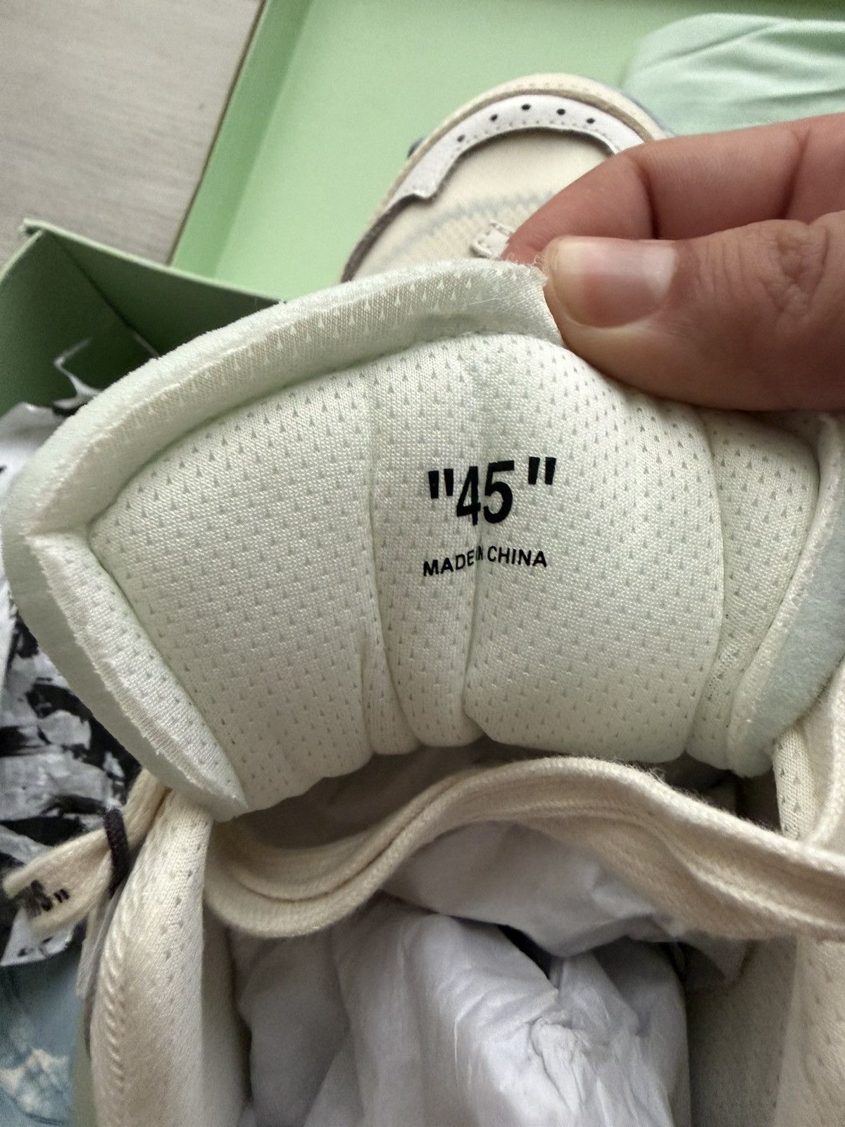 Off-White Off White Odsy 1000 White Blue Size US 12 / EU 45 - 6 Thumbnail