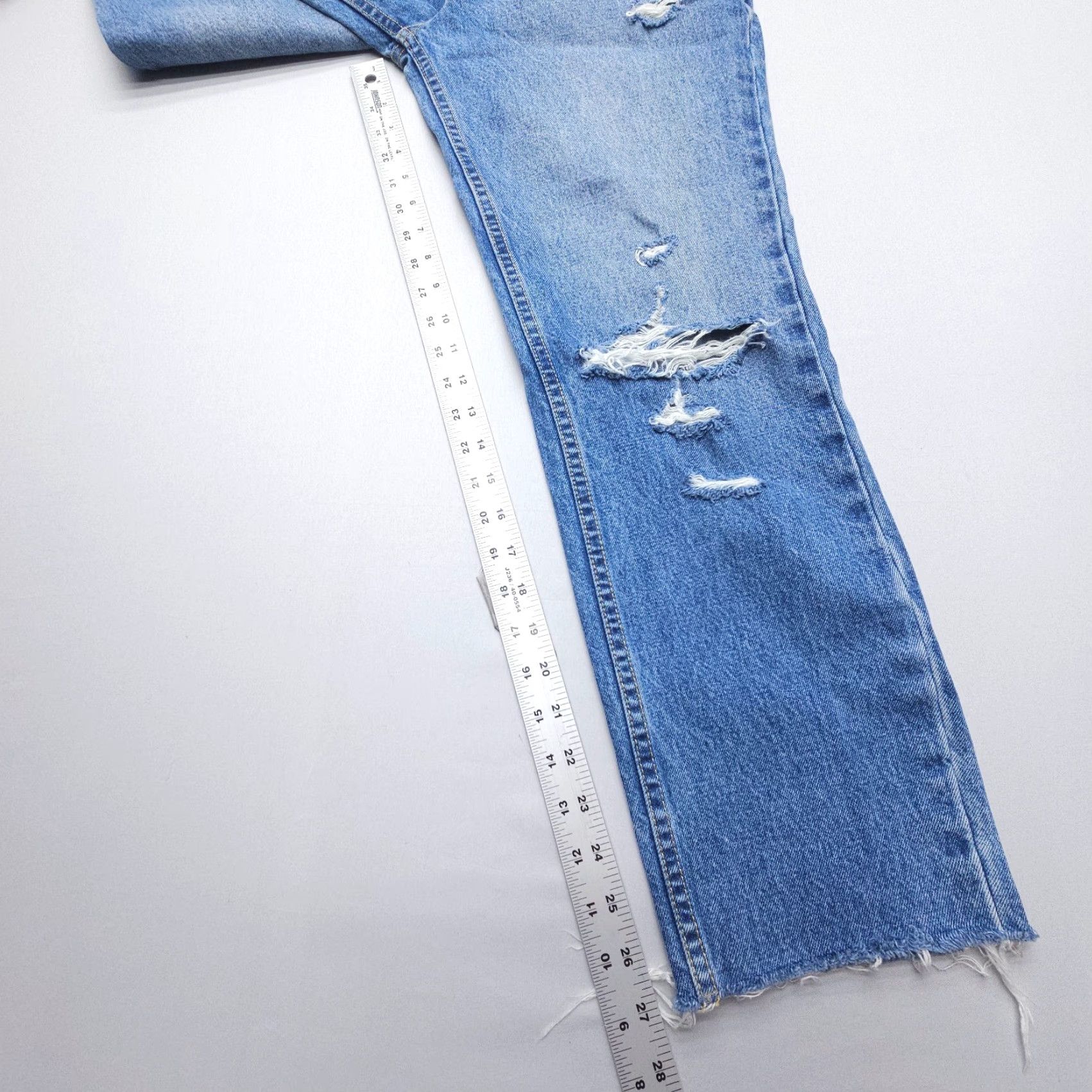 Ksubi Ksubi Chlo Wasted High Rise Straight Jeans Womens 29 x 27 Blue Denim 5-Pocket Size 29" - 5 Thumbnail