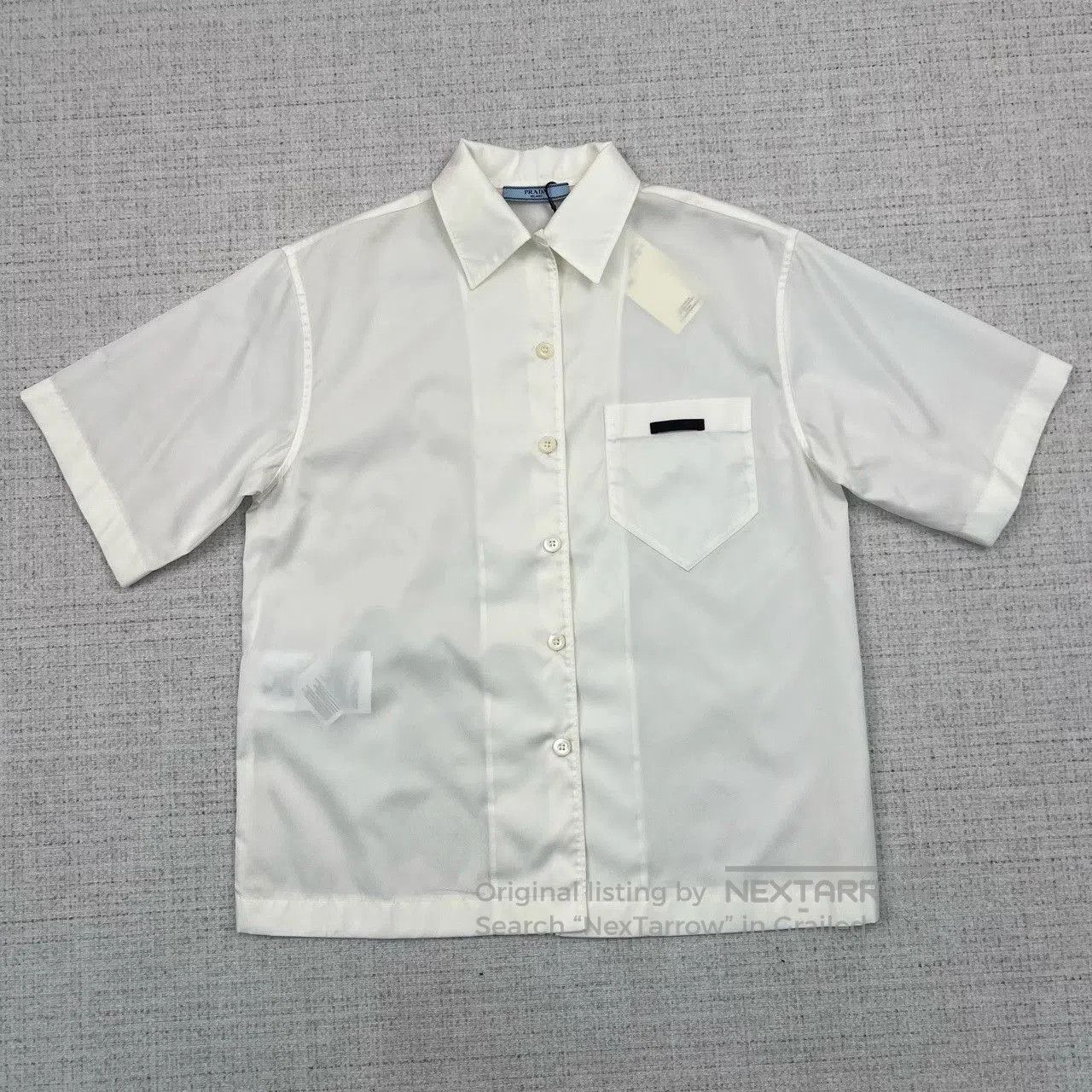 Prada PRADA Inverted Triangle Logo Recycled Nylon Shirt. Size S / US 4 / IT 40 - 1 Thumbnail