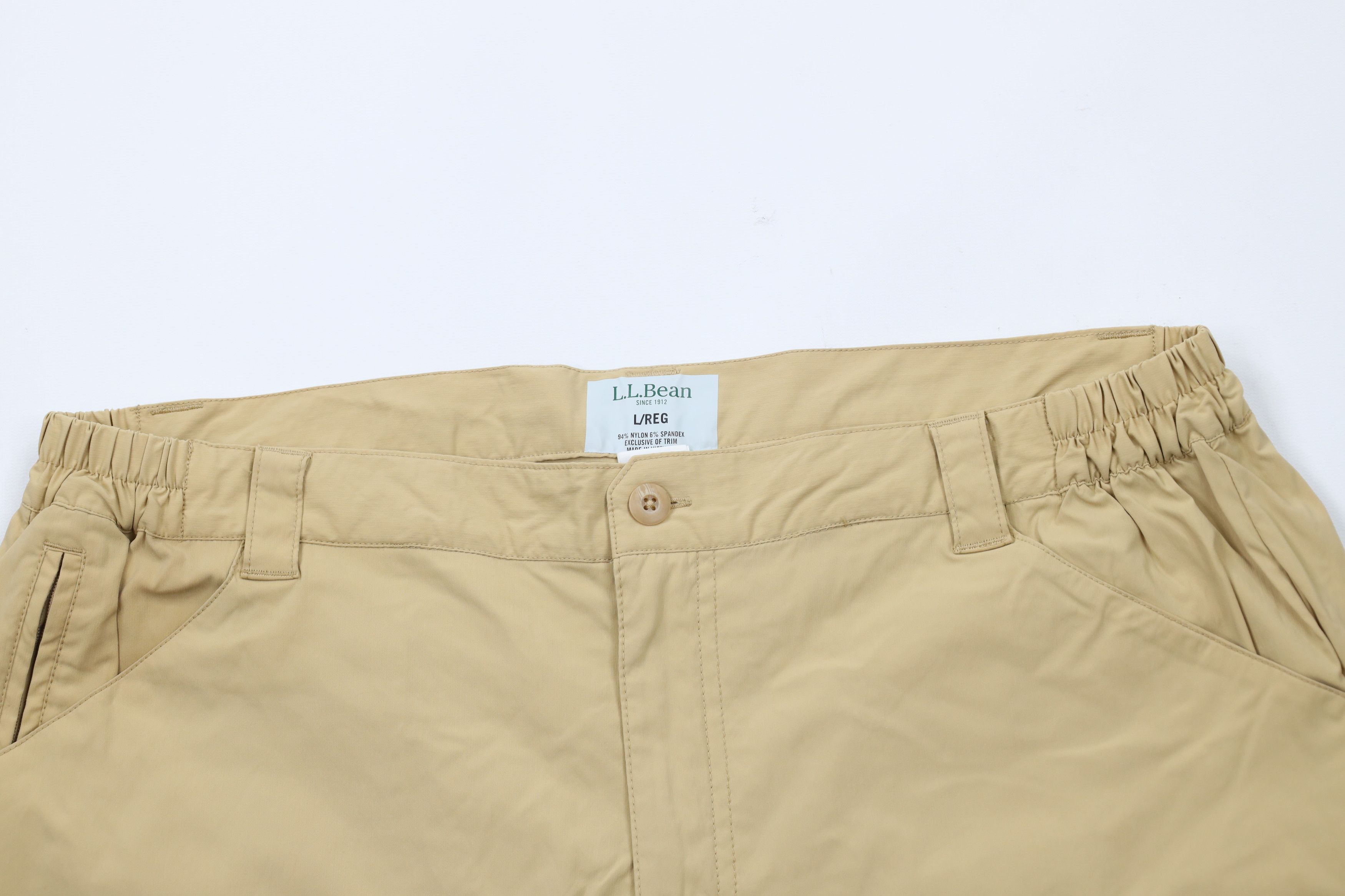 L.L. Bean × Vintage Vintage Y2K LL Bean Tech Hiking Cargo Shorts Beige Nylon Size US 34 / EU 50 - 2 Thumbnail