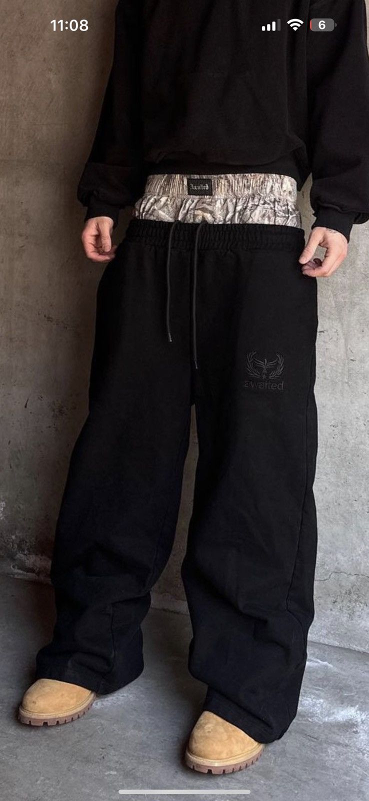 Image of Avant Garde Awaited Miltia Black Sweatpants, Men's (Size 30)