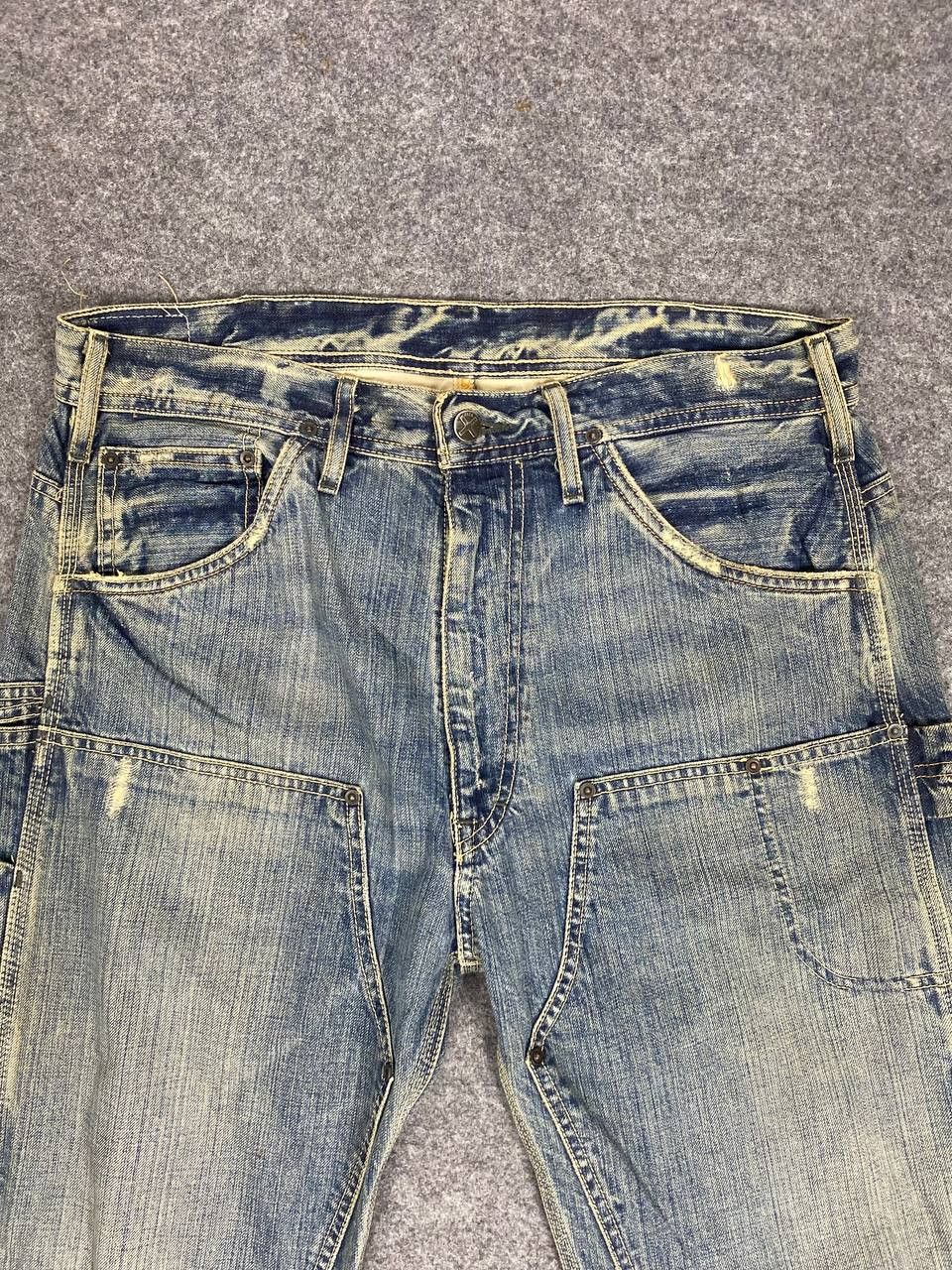 Japanese Brand vintage japanese brands double knee denim Size US 35 - 6 Thumbnail