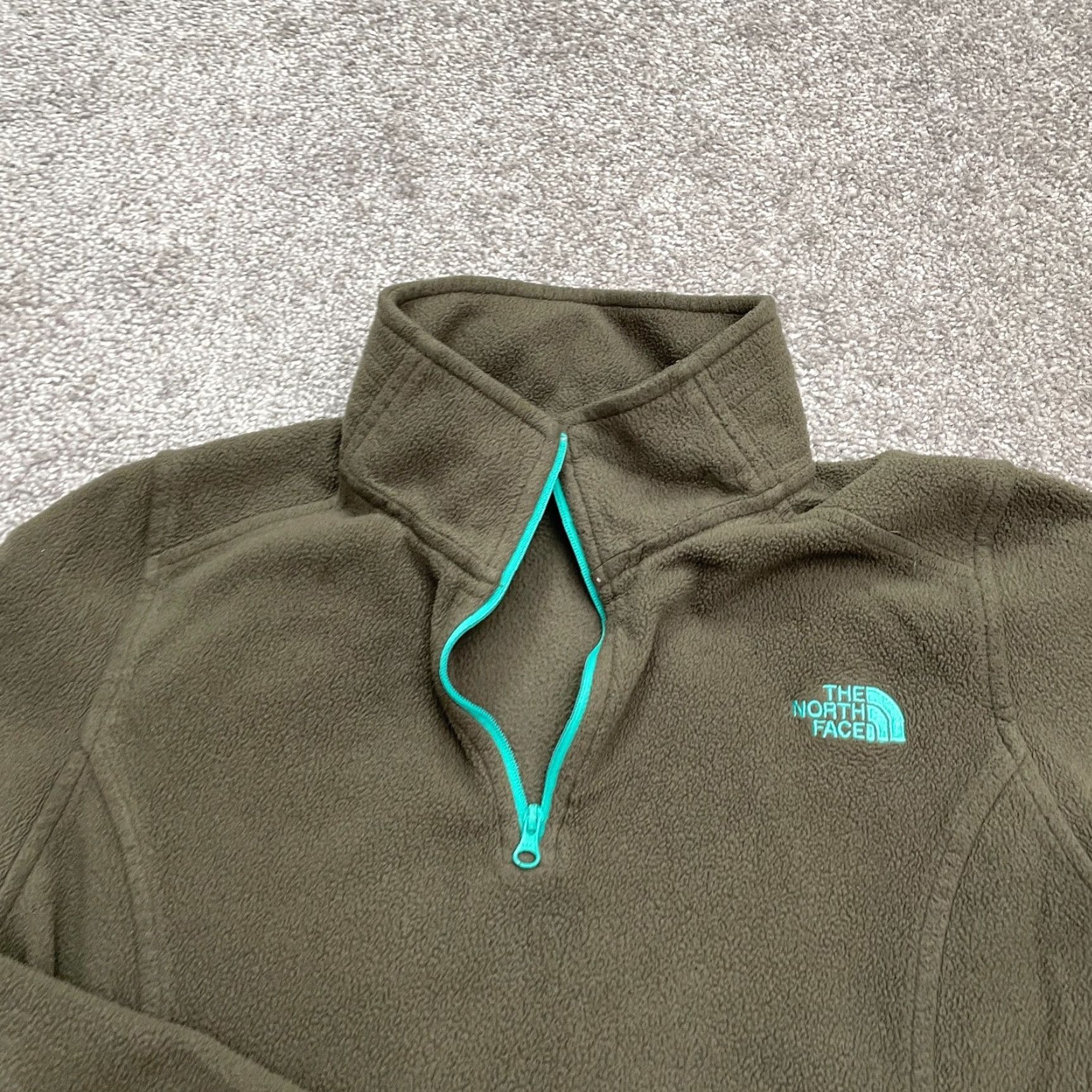 The North Face The North Face Glacier Jacket Womens S Green Fleece 1/4 Zip Outdoor Hiking Breathable Regular Solid Fall Winter Spring Size S / US 4 / IT 40 - 3 Thumbnail