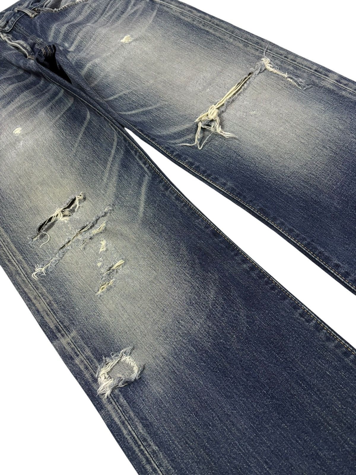 Edwin Vtg Edwin Japan 503 Grunge Distressed Jeans Size US 30 / EU 46 - 4 Thumbnail