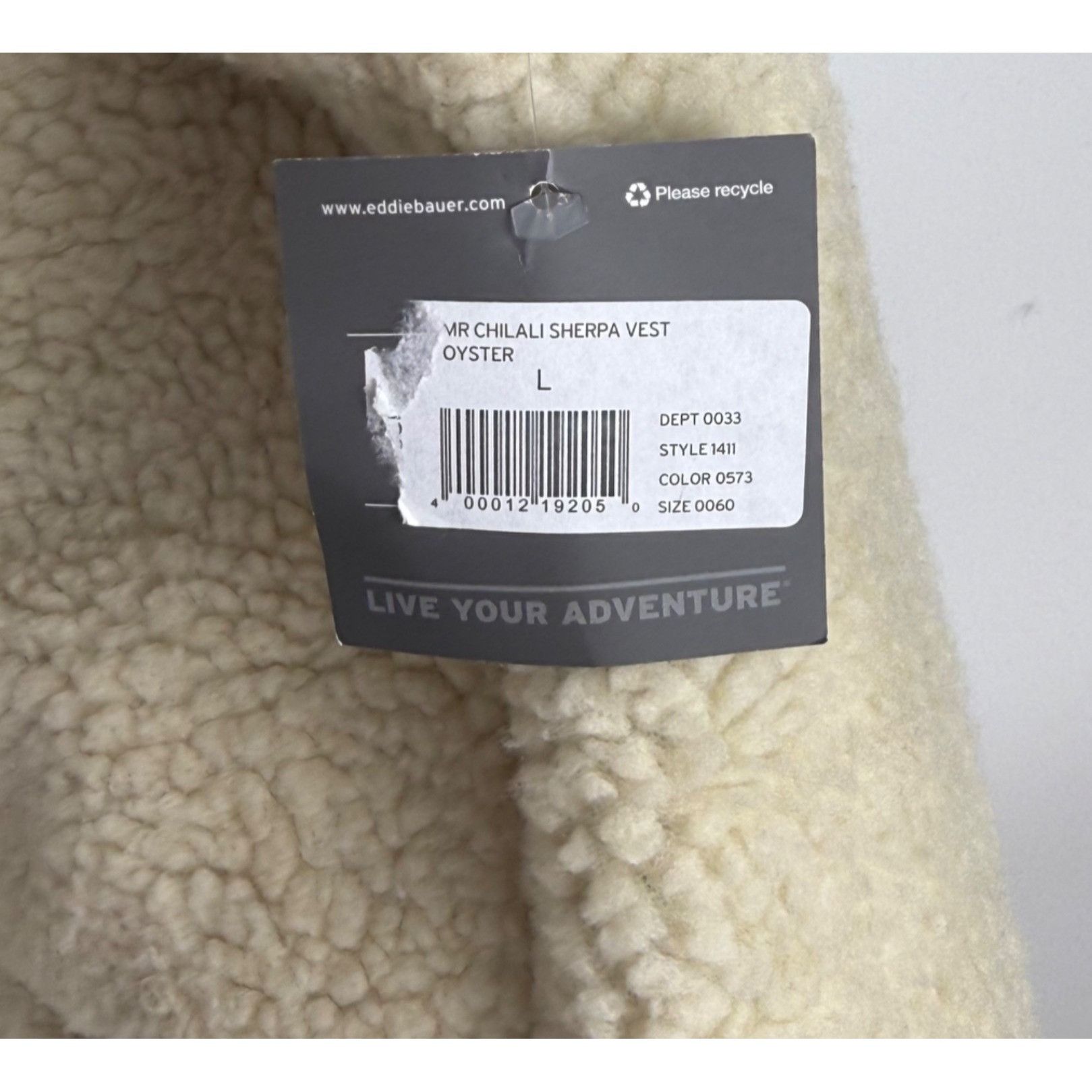 Eddie Bauer Eddie Bauer Men's Chilali Faux Shearling Fleece Vest Oyster Size US L / EU 52-54 / 3 - 5 Thumbnail