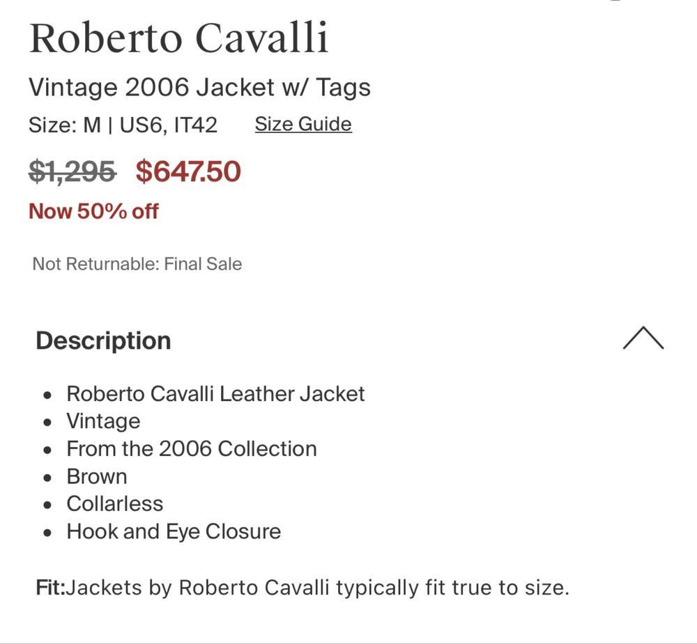 Roberto Cavalli Roberto Cavalli Leather Jacket Size M / US 6-8 / IT 42-44 - 8 Thumbnail