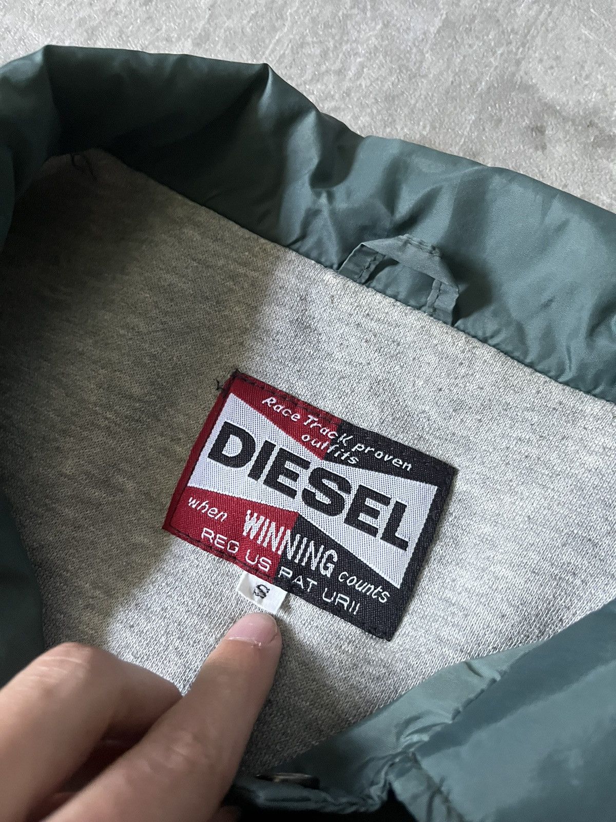 Diesel × Vintage Vintage Diesel bomber jacket big logo button up Size US S / EU 44-46 / 1 - 9 Thumbnail