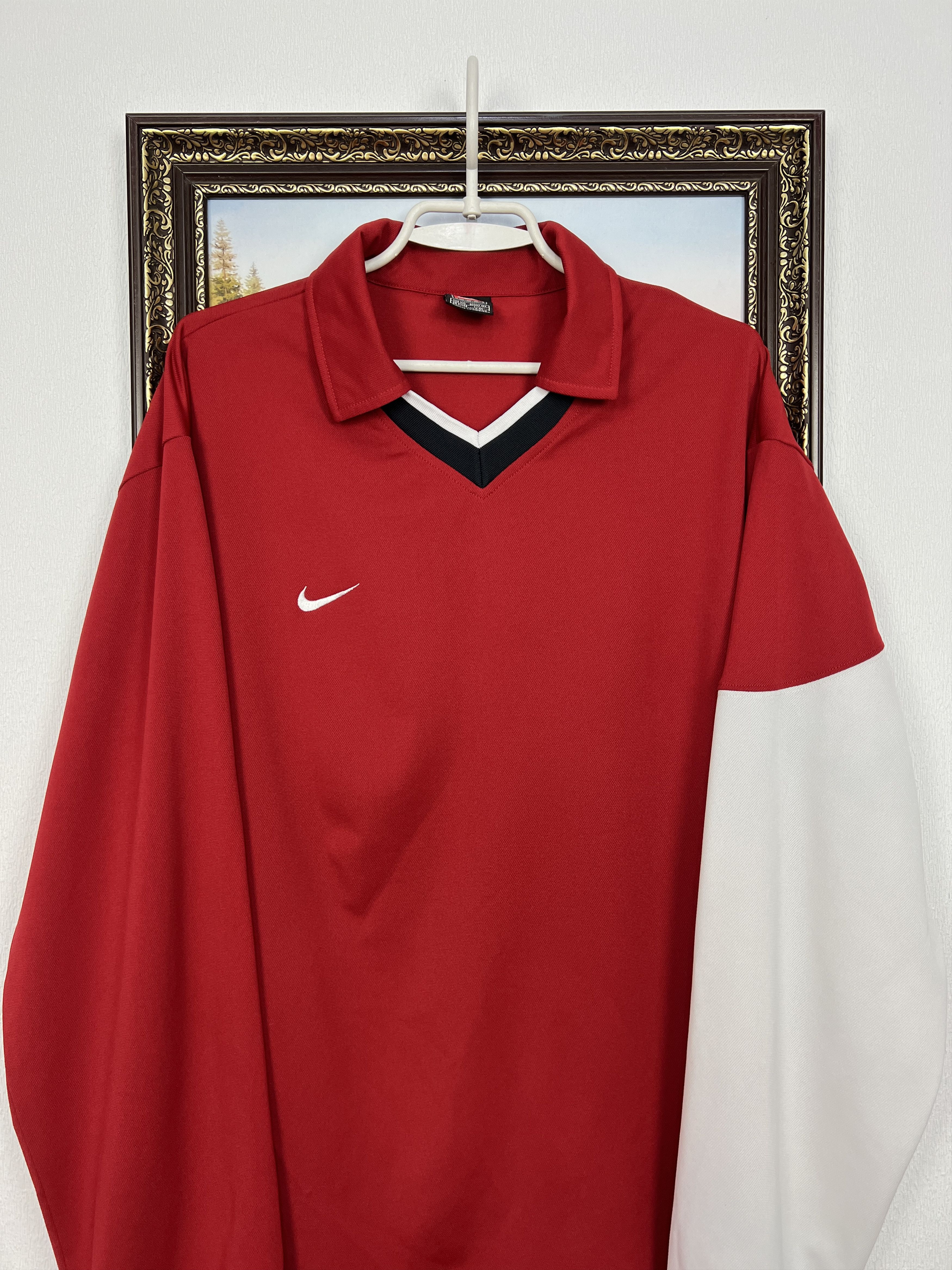 Nike Vintage 90's Nike Football Template Shirt Soccer Long Sleeve Size US XXL / EU 58 / 5 - 2 Thumbnail