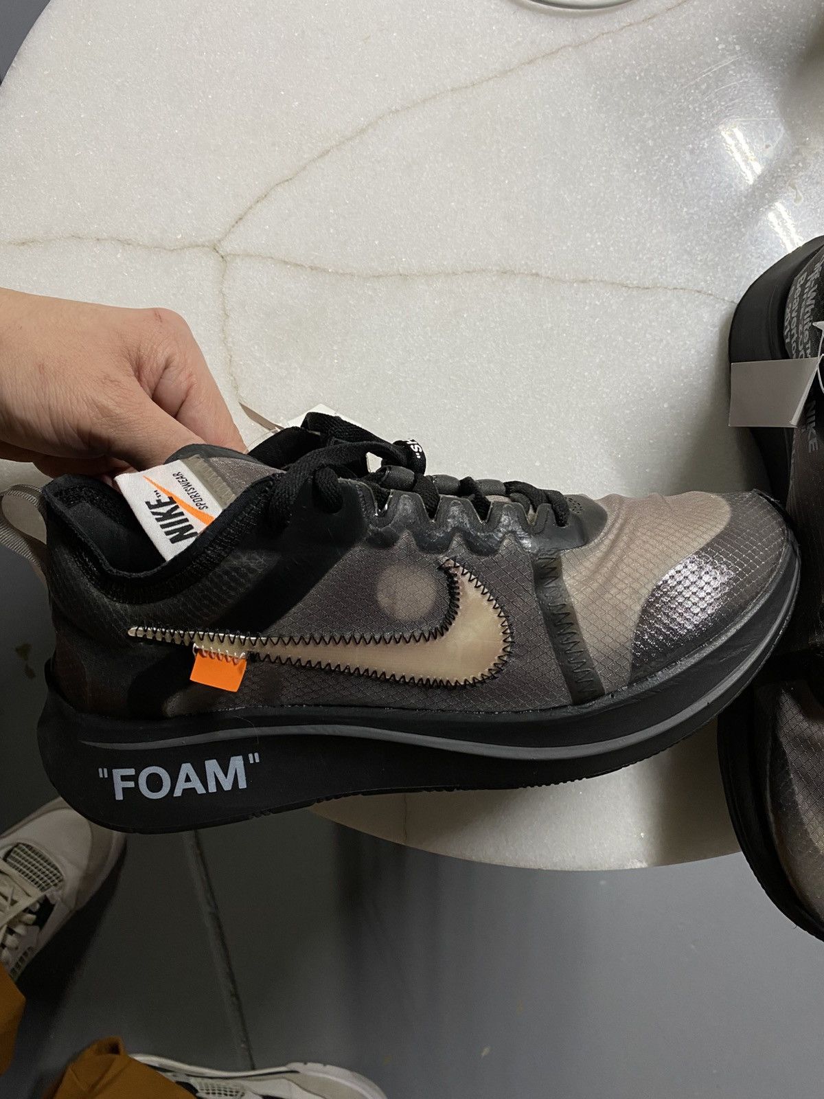 Nike × Off-White Off-White Nike Zoom Fly Black Mens Sneakers Size 8 Size US 8 / EU 41 - 7 Thumbnail