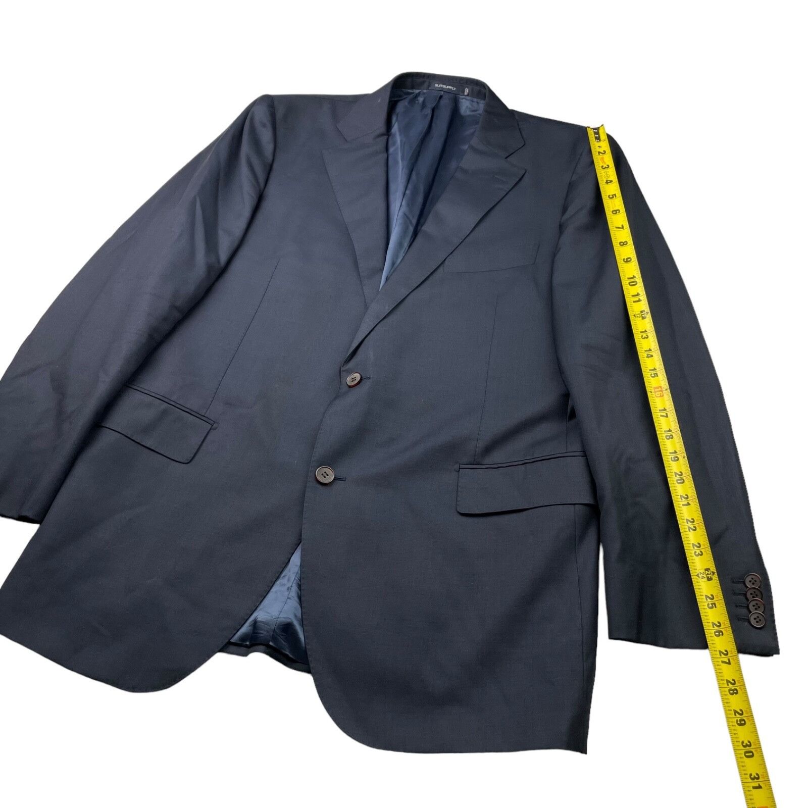 Suitsupply SuitSupply Men’s Vitale Wool Slim Fit 2-Button Lazio Blazer Size 46L - 12 Thumbnail