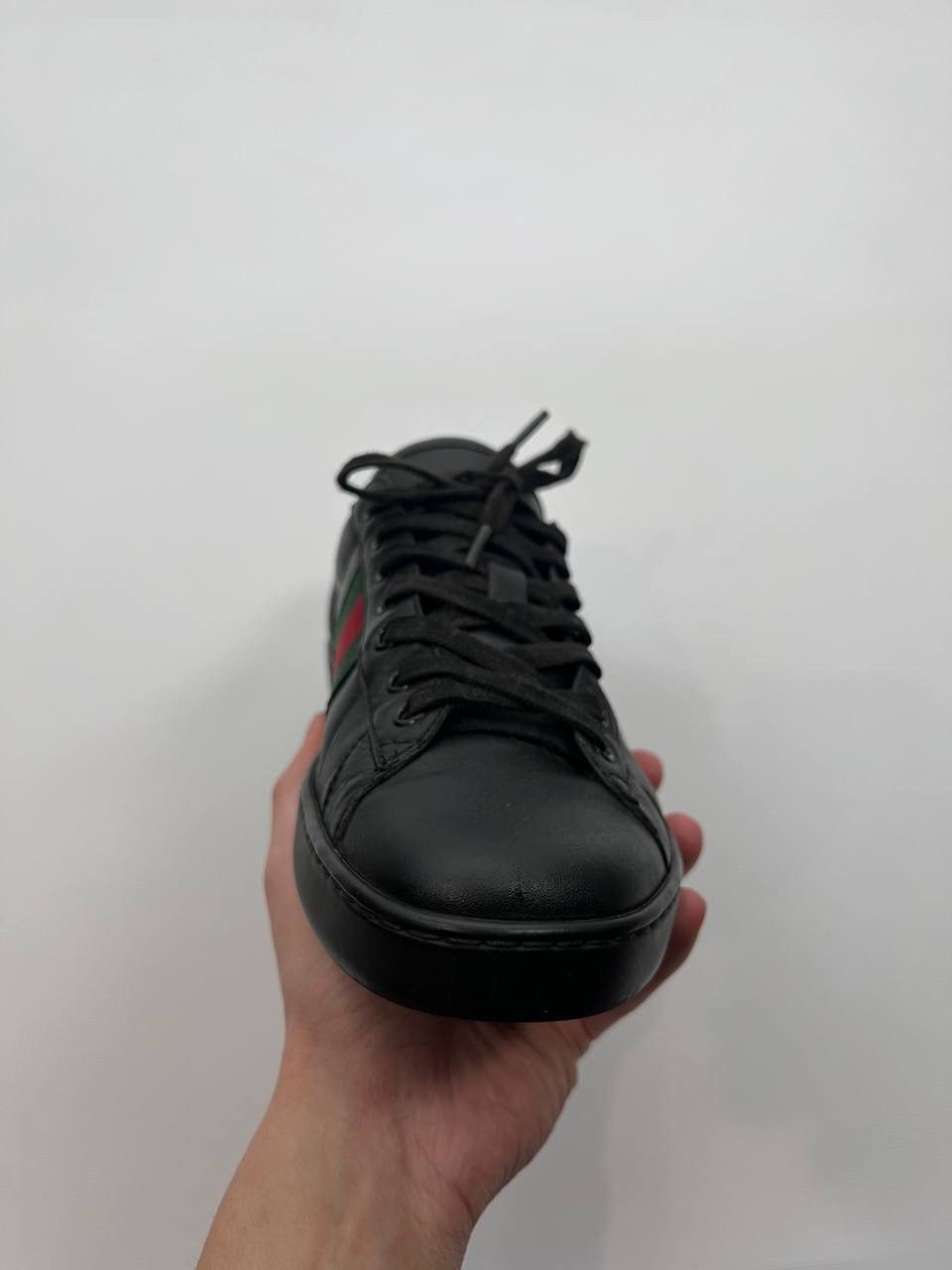 Gucci Gucci Ace black leather classic sneaker size 8 1/2 Size US 8 / EU 41 - 14 Thumbnail