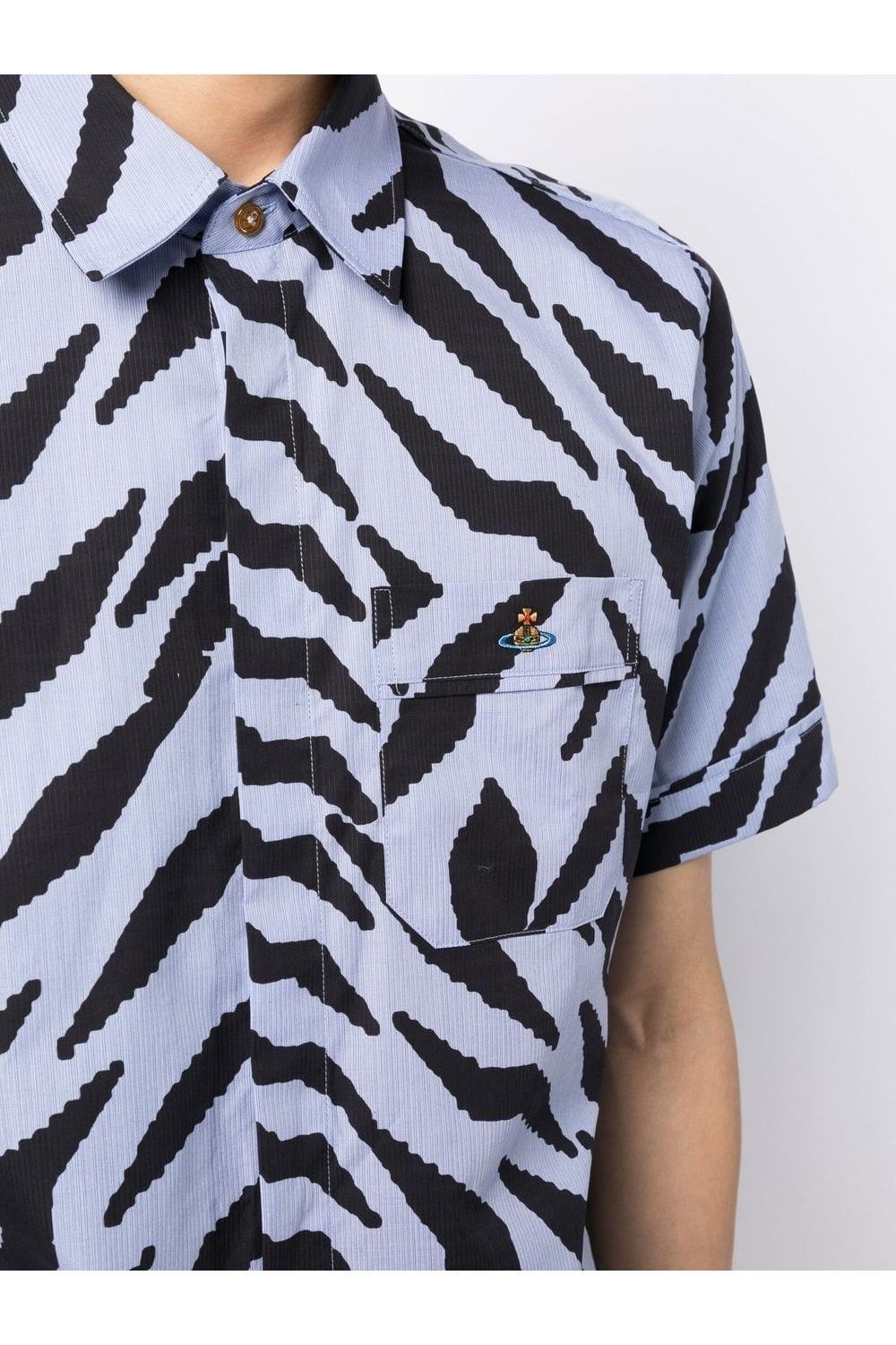Vivienne Westwood o1y0525 Patterned Shirt in Light Blue/Black Size US M / EU 48-50 / 2 - 2 Thumbnail
