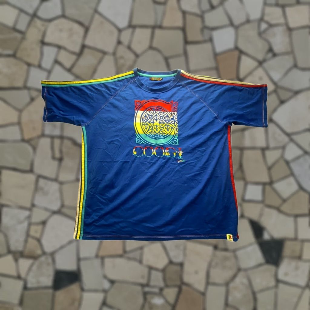 Coogi VINTAGE Men’s Coogi T-Shirt 5XL Blue 90s Embroidery Front Back 34.5” Length Mens shirt Size US XXL / EU 58 / 5 - 1 Thumbnail