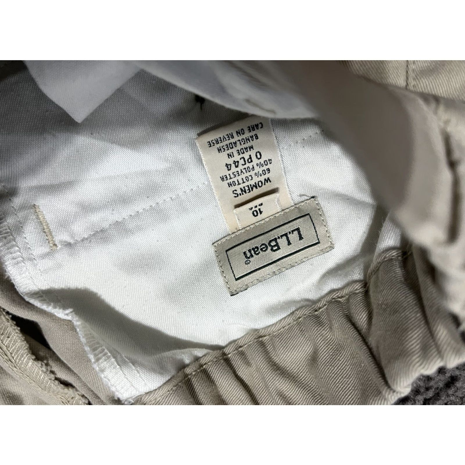 Vintage L.L. Bean Chino Shorts Womens 10 Beige Outdoor 0 PC44 EUC Size 32" / US 10 / IT 46 - 3 Thumbnail