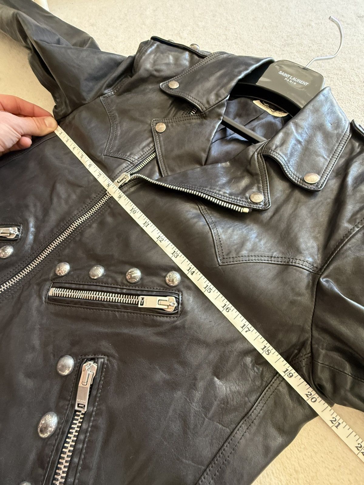 Saint Laurent Paris SS15 Holy Grail Saint Laurent studded leather biker jacket Size US M / EU 48-50 / 2 - 4 Thumbnail