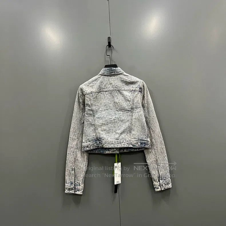 Acne Studios Acne Studios SS24 Embroidered Full Print Denim Jacket Size US XXS / EU 40 - 2 Thumbnail