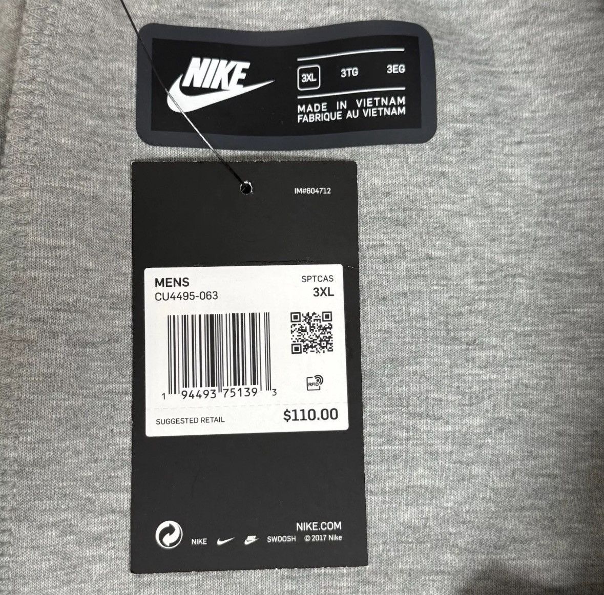 Nike Nike Sportswear Tech Fleece Grey Jogger Pants Men CU4495-063 Size US 44 / EU 60 - 10 Thumbnail