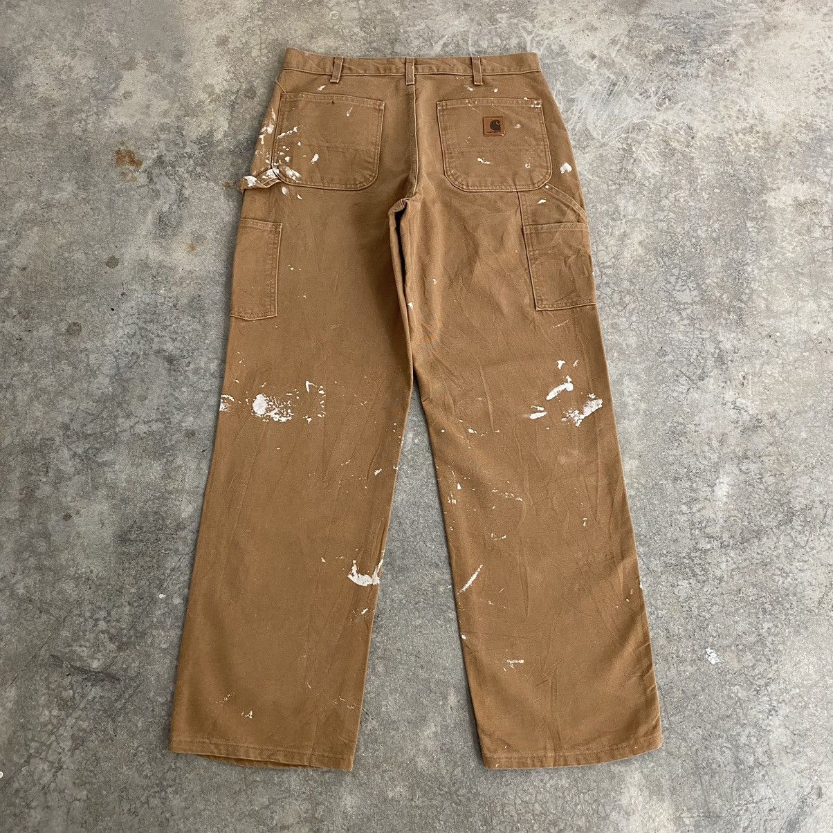 Carhartt Vintage Carhartt Faded Tan Splatter Painter Pants Size US 32 / EU 48 - 13 Thumbnail