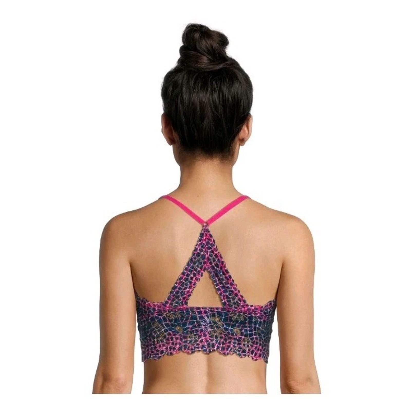 Other No Boundaries Women's Bralette Size L Longline Pink Blue Size ONE SIZE - 2 Thumbnail