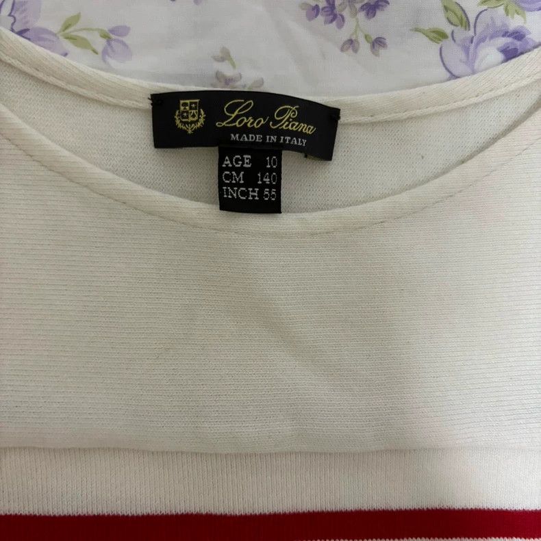 Loro Piana LORO PIANA Children's clothes thick cotton knit short slee Size XS / US 0-2 / IT 36-38 - 3 Thumbnail