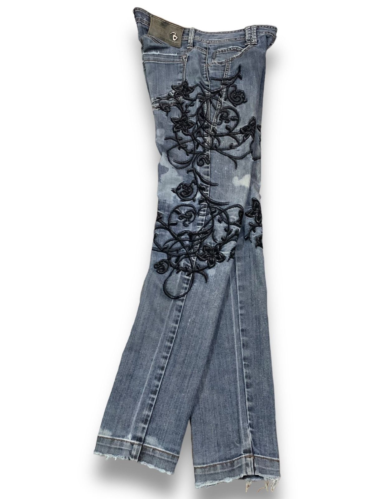 Bray Steve Alan Bray Steve Alan Embroidered Acid Wash Low Rise Skinny Jeans Size US 30 / EU 46 - 3 Thumbnail