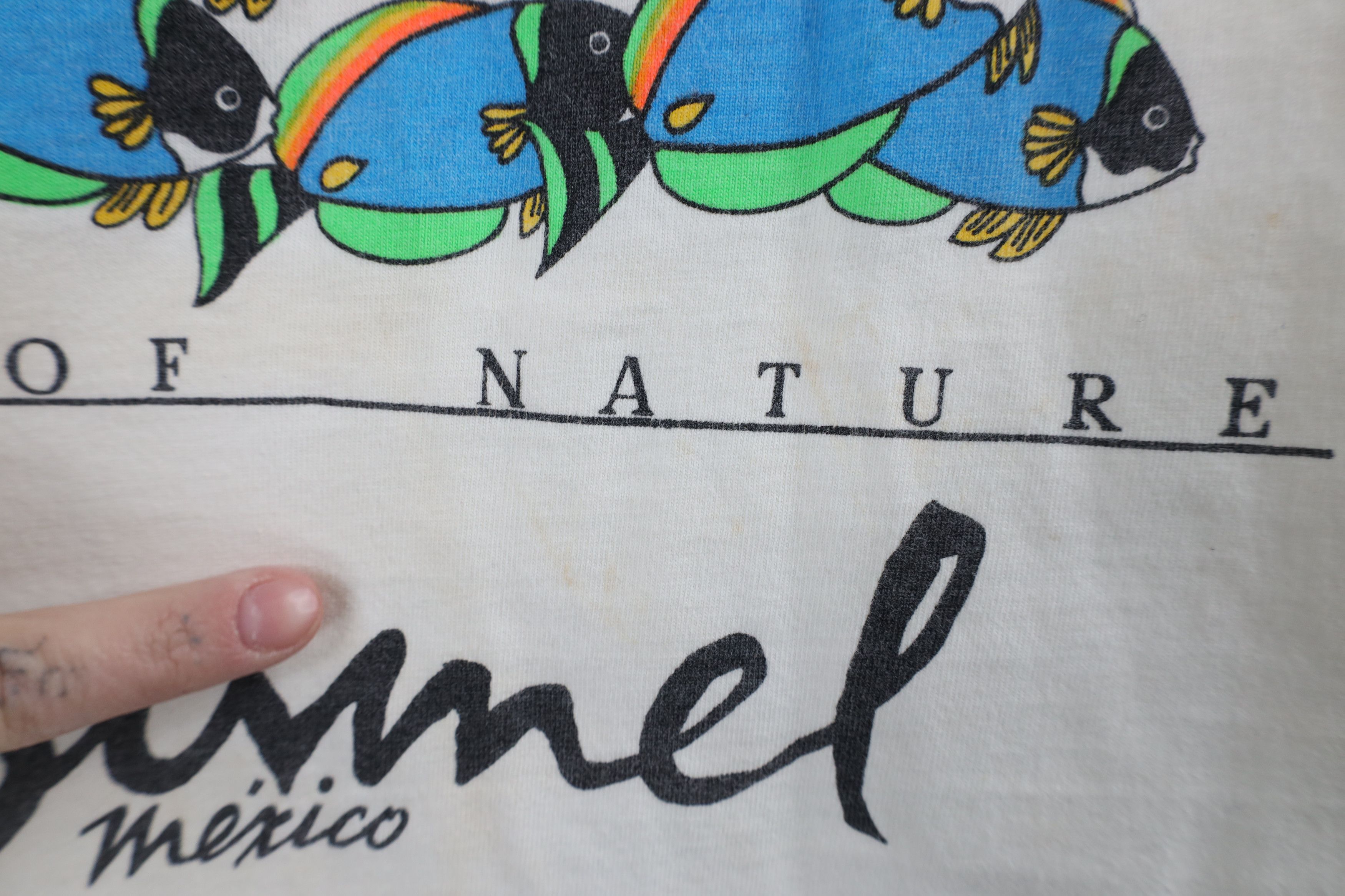 Vintage Vintage 90s Streetwear Nature Fish Cozumel Mexico T-Shirt Size US XXL / EU 58 / 5 - 5 Thumbnail