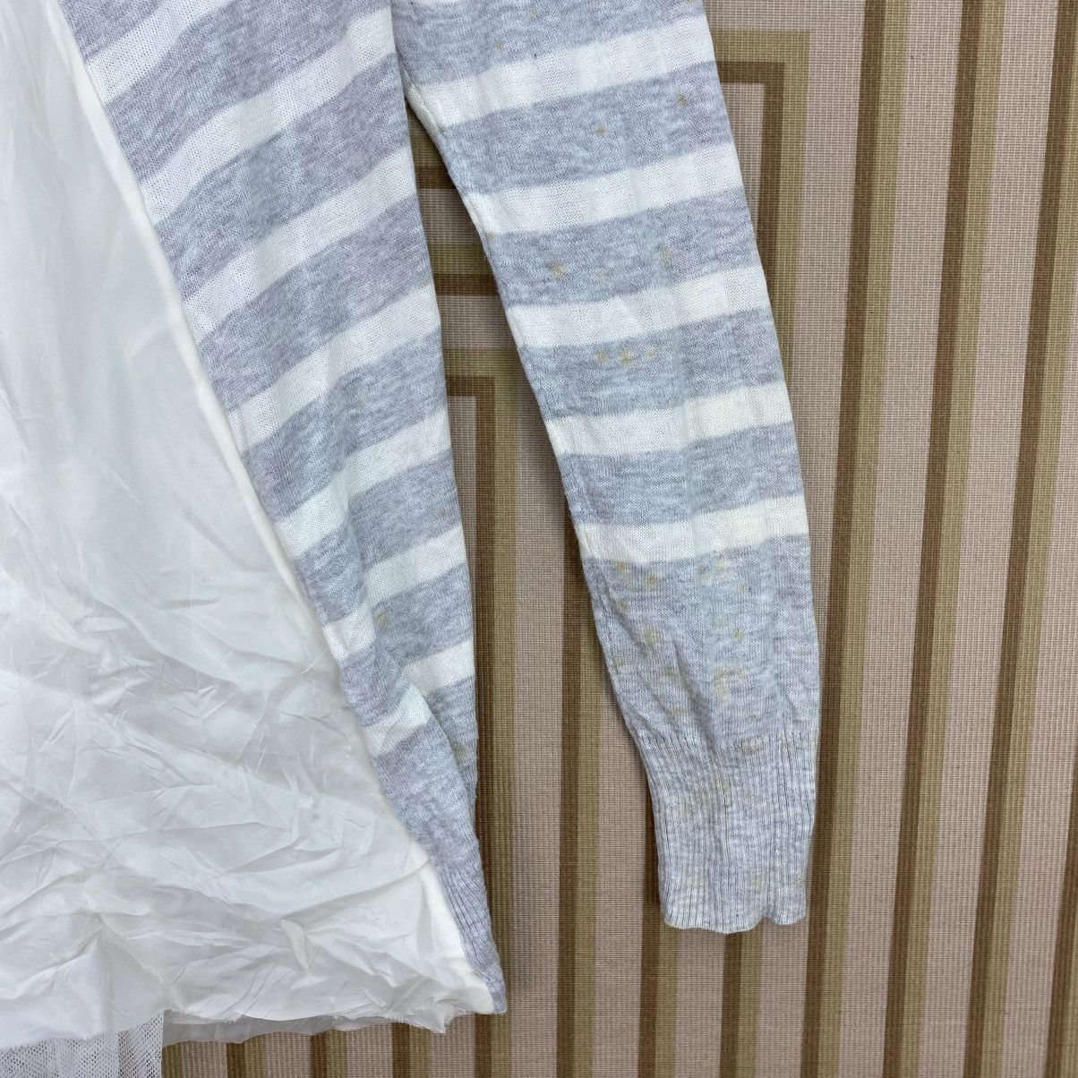 Japanese Brand 🫶 sacai luck Stripes Pattern back flare border cardigan Size US M / EU 48-50 / 2 - 8 Thumbnail