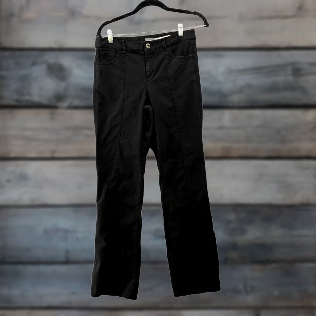 DKNY DKNY Pants Straight Leg Womens Size 6 Black Nylon Stretch Rain Pants Y2K Vintage: No Stretch Material Casual Travel 30in Inseam Men/Women? Plain. Size 28" / US 6 / IT 42 - 1 Thumbnail