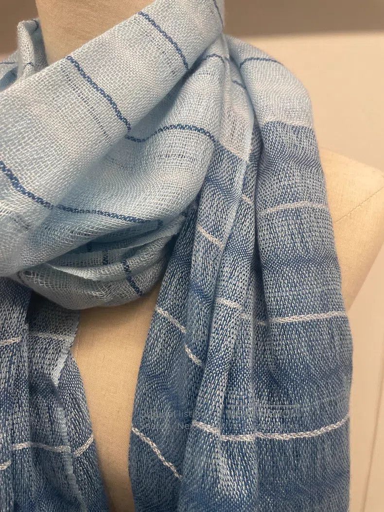 Loro Piana Loro Piana Sky Blue Cashmere Scarf Size ONE SIZE - 2 Thumbnail