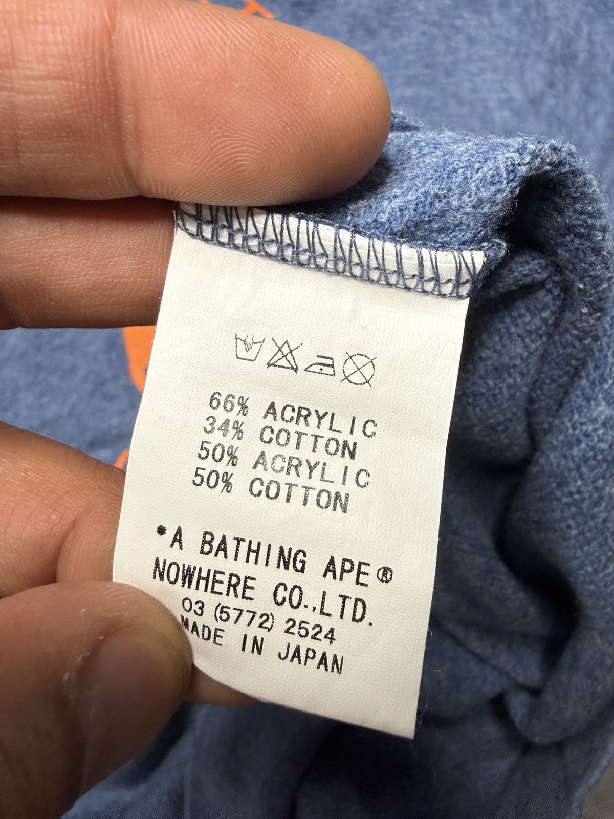 Bape OG Baby Milo Logo Sweatshirt acrylic cotton blend Size US L / EU 52-54 / 3 - 6 Thumbnail