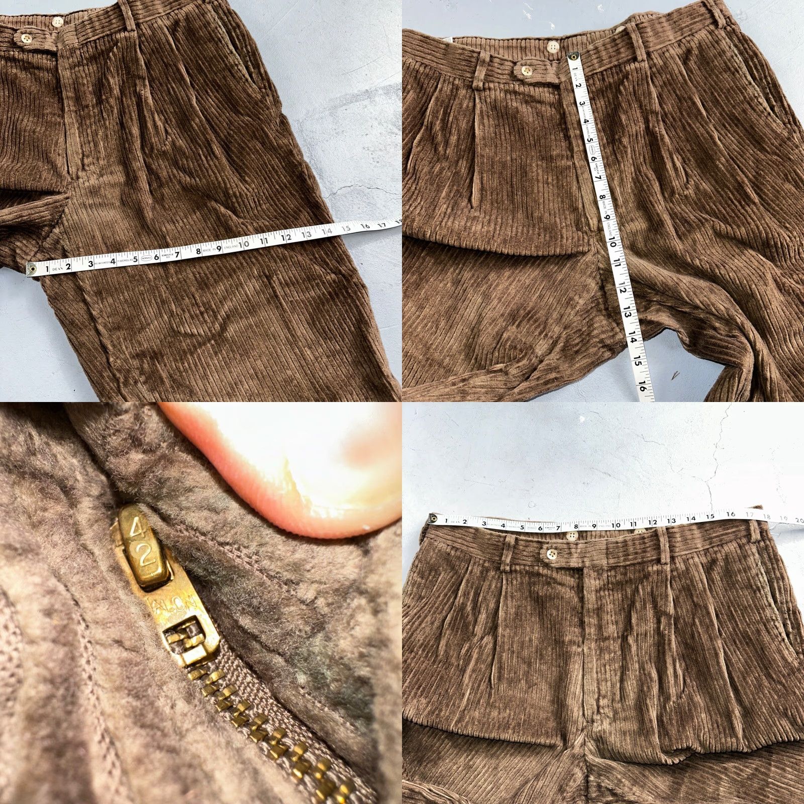 Vintage J. Peterman Pants Mens 38 Brown Thick Corduroy Pleated Chino Straight Pockets Size US 38 / EU 54 - 8 Thumbnail