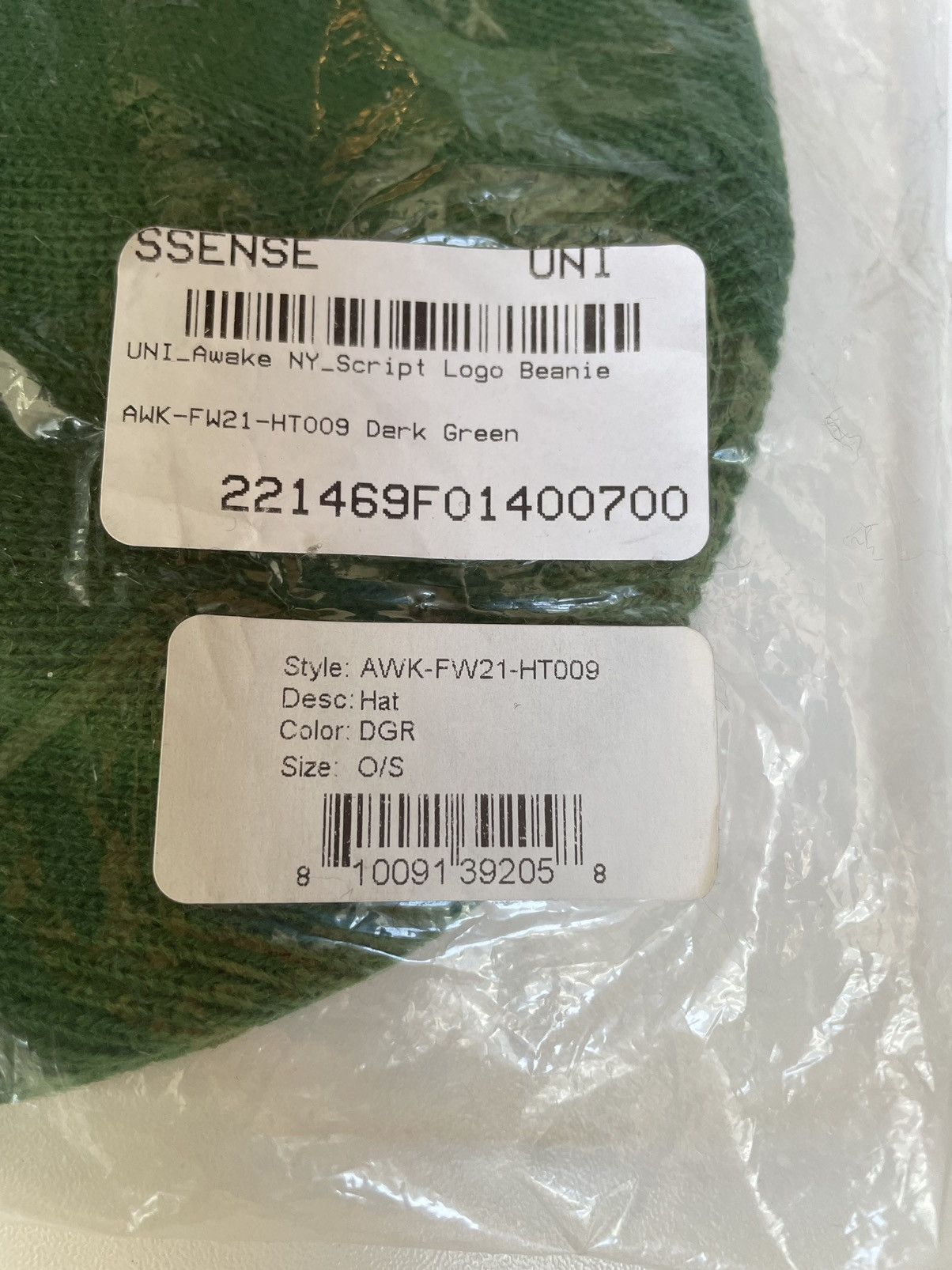 Awake NY AWAKE NY Script Logo Beanie GREEN Size ONE SIZE - 4 Thumbnail