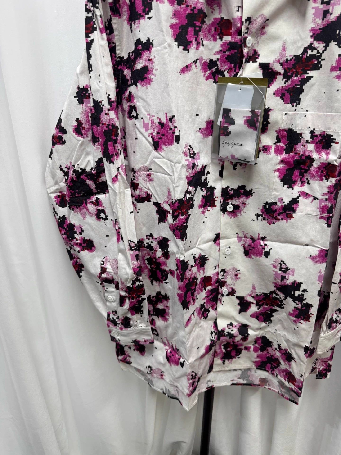 Yohji Yamamoto Yohji Yamamoto Pour Homme Mosaic Flower Relaxed Shirt Size US XL / EU 56 / 4 - 3 Thumbnail