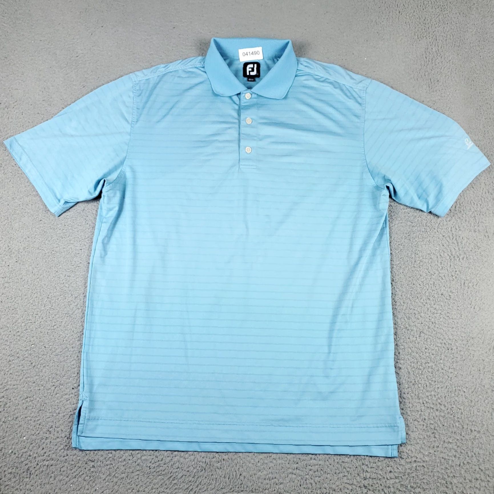 Footjoy FJ Polo Shirt Mens Large Blue Striped Golf Casual Short Sleeve Polo Shirt Mens Large Blue Striped Golf Casual Short Sleeve Size US L / EU 52-54 / 3 - 2 Thumbnail