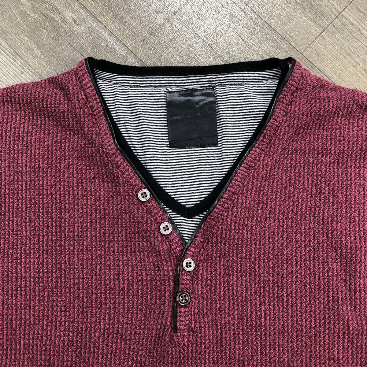 If Six Was Nine × Japanese Brand × Le Grande Bleu (L.G.B.) 2000s Japanese Double Layers Goa Lgb Ifsixwasnine Button Tee Size US L / EU 52-54 / 3 - 3 Thumbnail