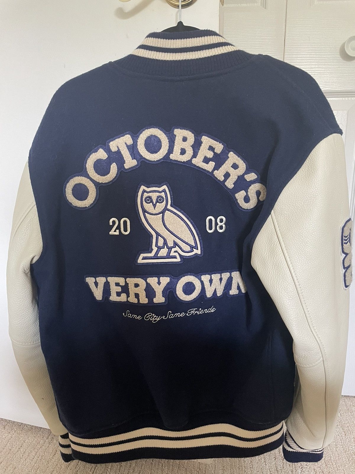 October's Very Own OVO Collegiate Varsity Jacket in Navy and Off White Size US M / EU 48-50 / 2 - 2 Thumbnail