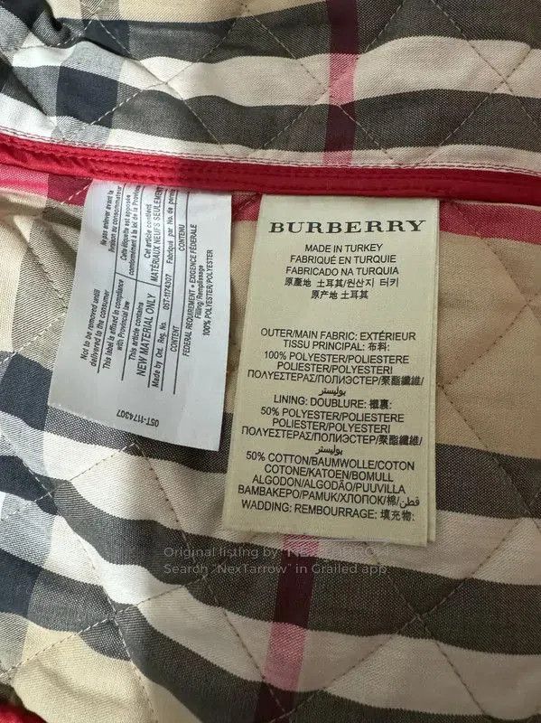 Burberry Burberry XS Red Polyester Women's Jacket. Size XS / US 0-2 / IT 36-38 - 4 Thumbnail