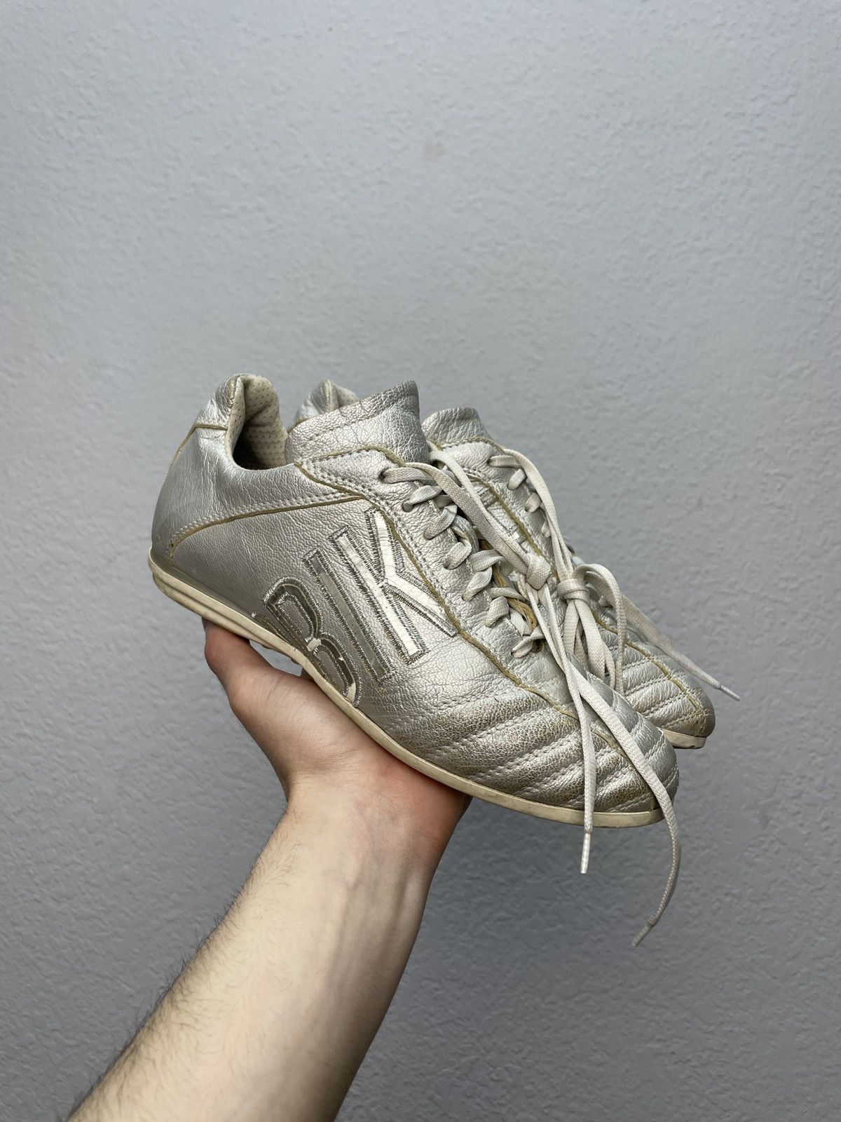 If Six Was Nine x Vintage Italian Dirk Bikembergs Leather Sneakers Shoes in Grey, Women's (Size 6)