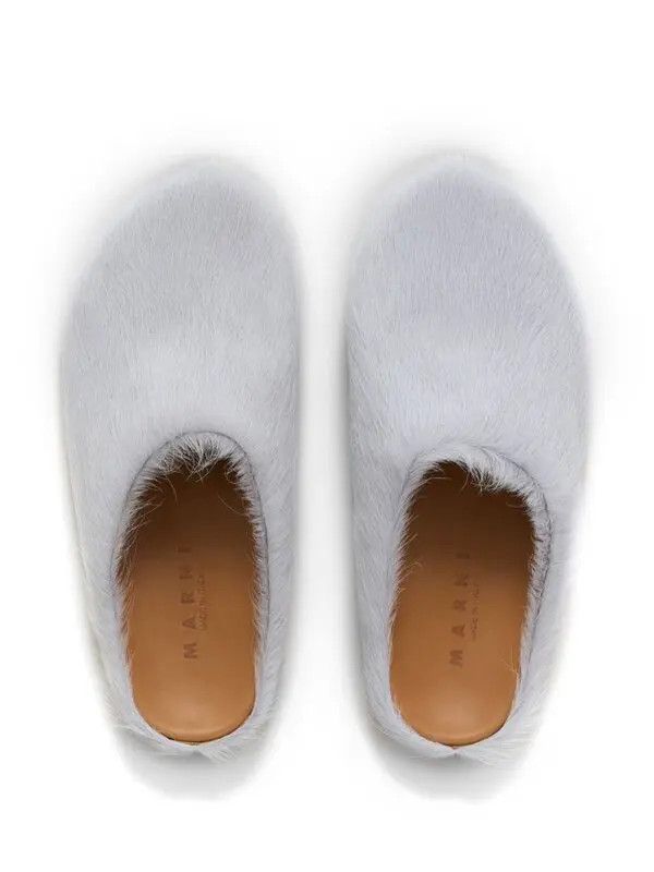 Marni o1w1db10426 Long-Haired Calfskin in Grey Size US 12 / EU 45 - 4 Thumbnail