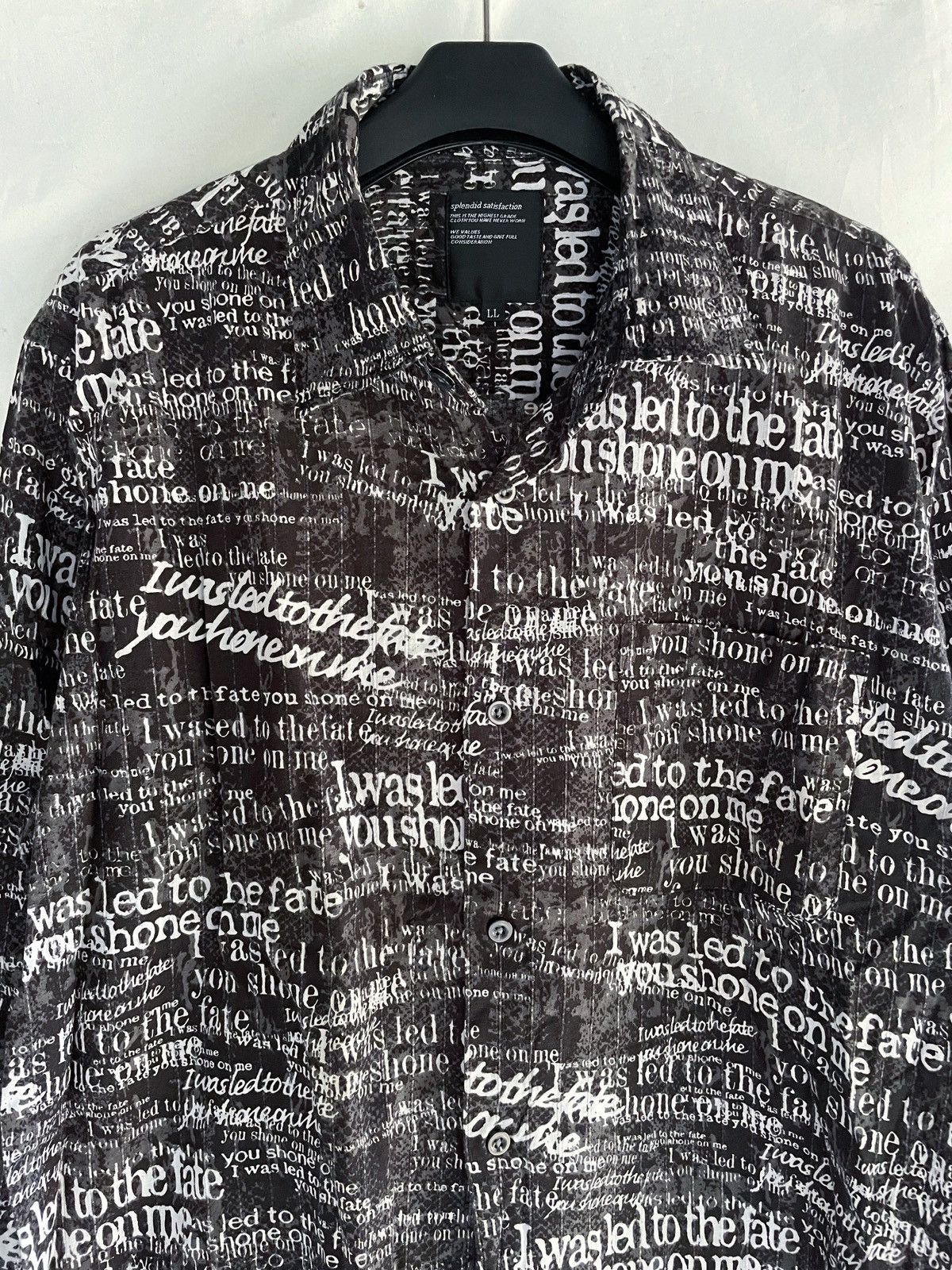 14th Addiction SPLENDID SATISFACTION ARCHIVE TYPE WRITER BUTTON DOWN SHIRT Size US XL / EU 56 / 4 - 4 Thumbnail