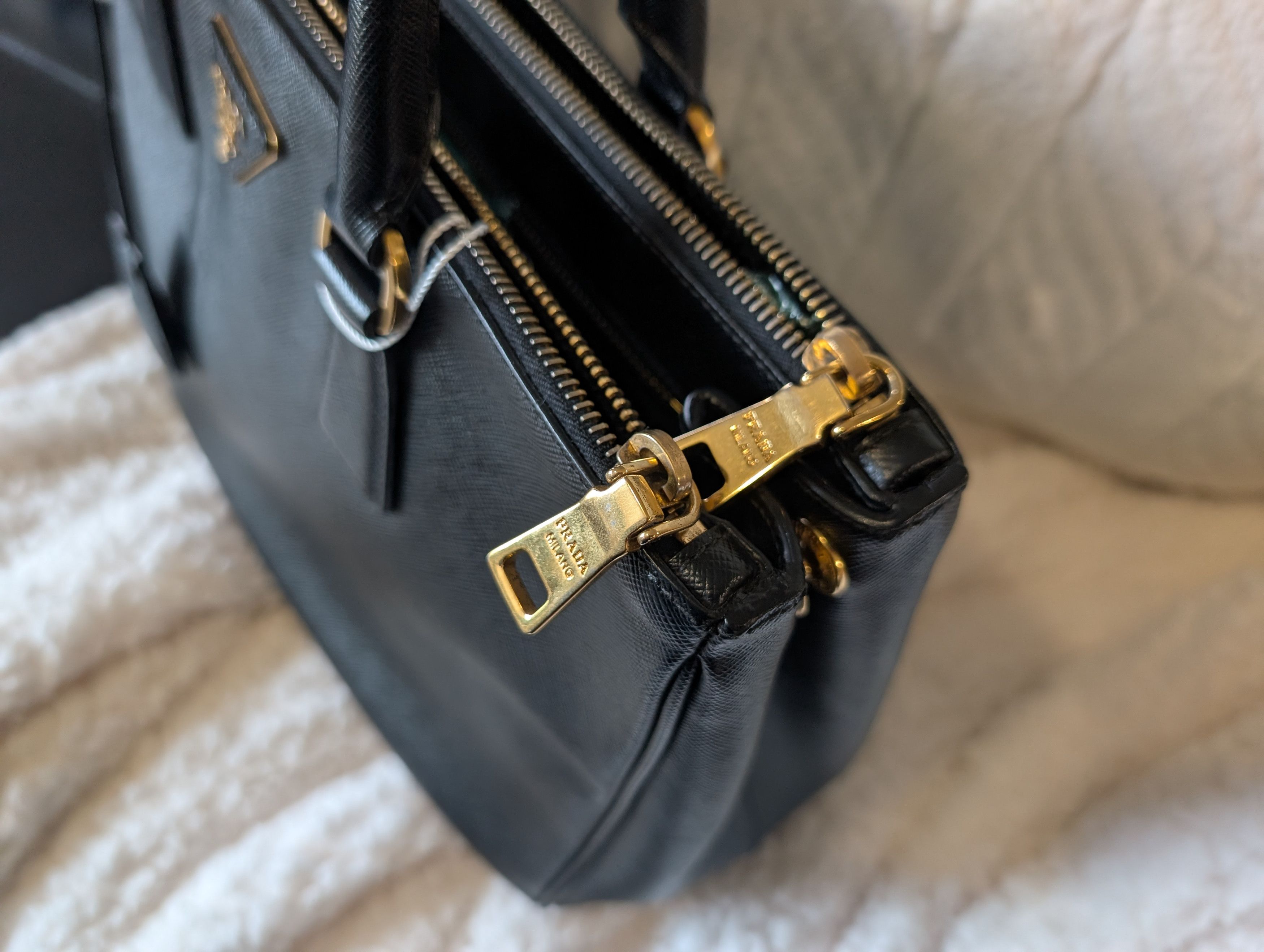 Prada PRADA Black Saffiano Top Handle Bag Size ONE SIZE - 13 Thumbnail